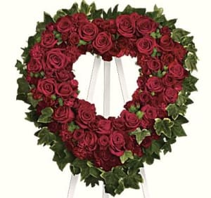 Red Rose Heart Flower Bouquet