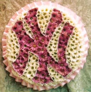 NY Yankees, Pinks Flower Bouquet