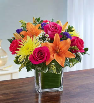 Healing Tears Multicolor Bright Flower Bouquet