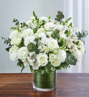 Cherished Memories all white Flower Bouquet