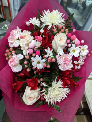 Blushing Blooms Flower Bouquet