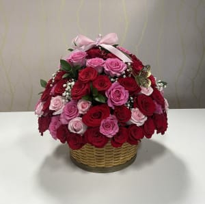 Blooming Love Basket Flower Bouquet