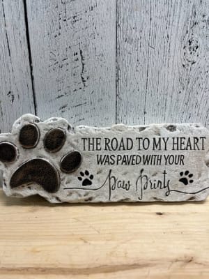 Pet Stone Slab  Flower Bouquet