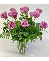 12 Roses Lavender Flower Bouquet