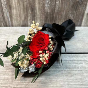 Single Forever Rose Wrap Flower Bouquet