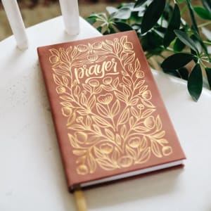 Prayer Journal Gold Flower Bouquet