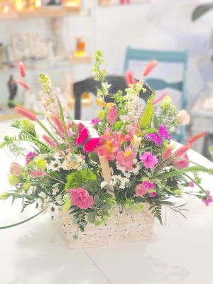 French Meadows Basket Flower Bouquet