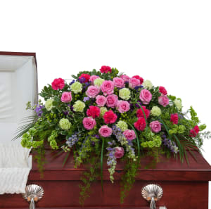 Forever Cherished Casket Spray Flower Bouquet