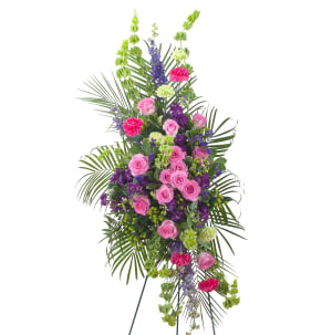 Forever Cherished Easel Spray Flower Bouquet