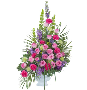 Forever Cherished Crescent Spray Flower Bouquet