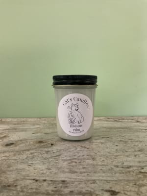 Cat's Candle 7.2oz Hibiscus Palm Flower Bouquet