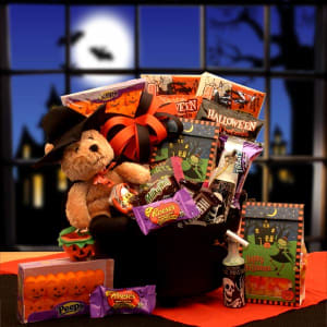 Witches Brew Halloween Cauldron Flower Bouquet