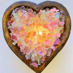 Fiery Heart Candle Flower Bouquet