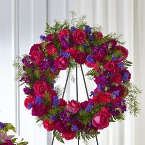 The Calming Colors Wreath Flower Bouquet