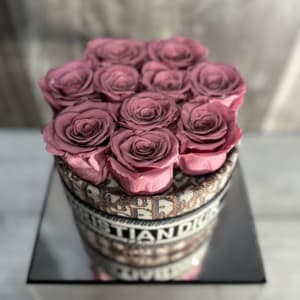 Dior Box with Preserved Roses Flower Bouquet