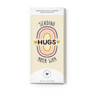 Sending Hugs (with chocolate) Card! Flower Bouquet