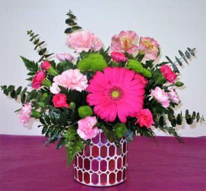 Pink Mosaic Flower Bouquet