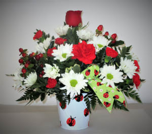 Lady Bug Flower Bouquet