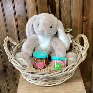 Boomer the Bunny Gift Basket Flower Bouquet