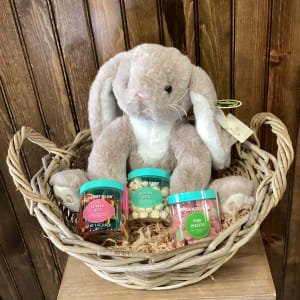 Sweet Bunny Love Gift Basket Flower Bouquet