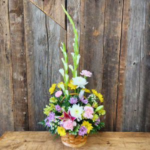 Spring's Sprung Basket J38 Flower Bouquet