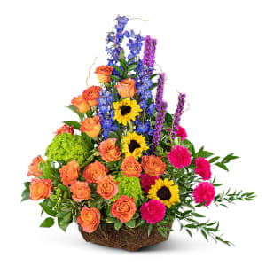 Treasured Memories Basket Flower Bouquet