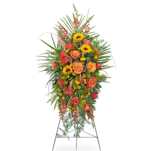 Sunset Reflections Standing Spray Flower Bouquet