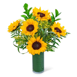 Ray Of Golden Sunflowers Flower Bouquet