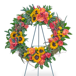 Sunset Reflections Wreath Flower Bouquet