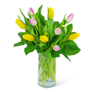 Strawberry Lemonade Tulips Flower Bouquet