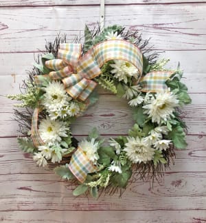 Dainty Daisy Silk (Artificial) Wreath Flower Bouquet