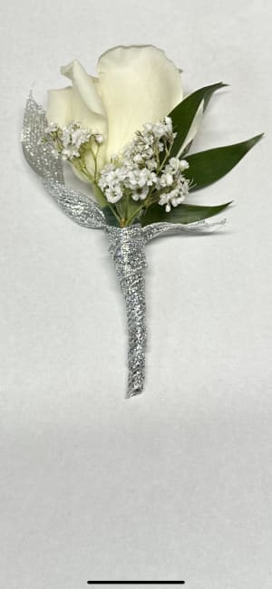 White Rose Boutonniere *** Pick up at Store Only*** Flower Bouquet