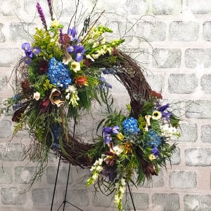 Up North Minnesota Birch Wreath Flower Bouquet