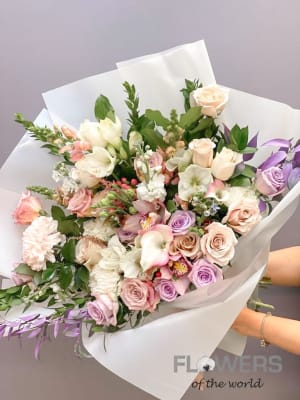 Pink, White, Lavender Bouquet