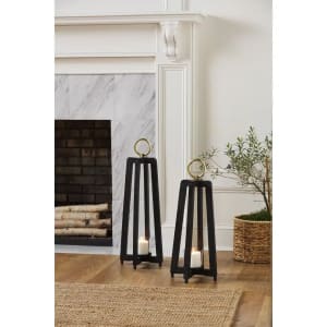 Large Black Tall Lantern