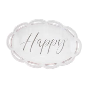 Scalloped Edge Happy Bowl Flower Bouquet