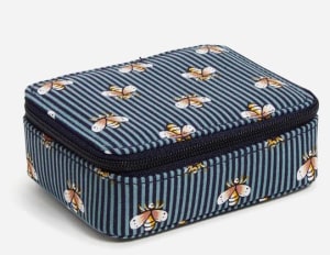Travel Pill Case - Bees Navy
