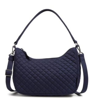 Frannie Crescent Crossbody - Classic Navy Flower Bouquet