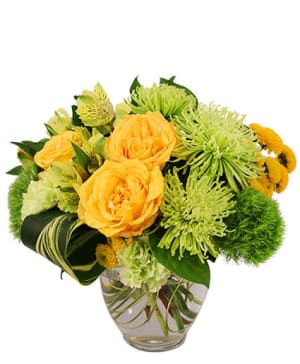 LUSH LEMON ROSES Flower Bouquet