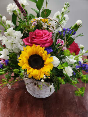 Spring Designers Choice Basket Flower Bouquet