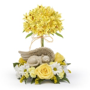 Peaceful Wishes - Feline Tribute Flower Bouquet