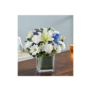 Healing Tears - Blue And White Flower Bouquet