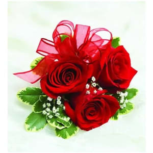 Red Rose Corsage Flower Bouquet