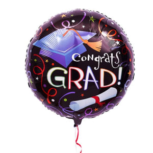 Graduation Mylar Balloon Flower Bouquet