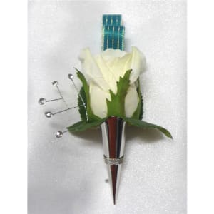 Teal Keepsake Boutonniere Flower Bouquet