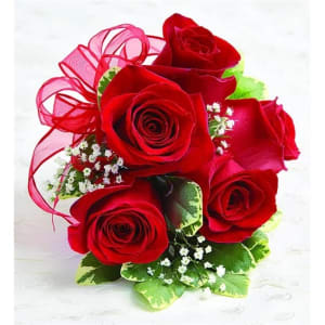 Red Rose Corsage Flower Bouquet