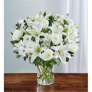 Sincerest Sorrow - All White Flower Bouquet