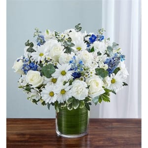 Cherished Memories - Blue & White Flower Bouquet