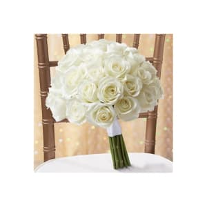 All White Roses Bouquet Flower Bouquet