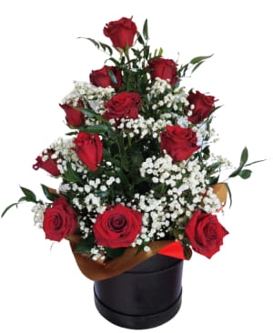 One Dozen Red Roses Flower Bouquet